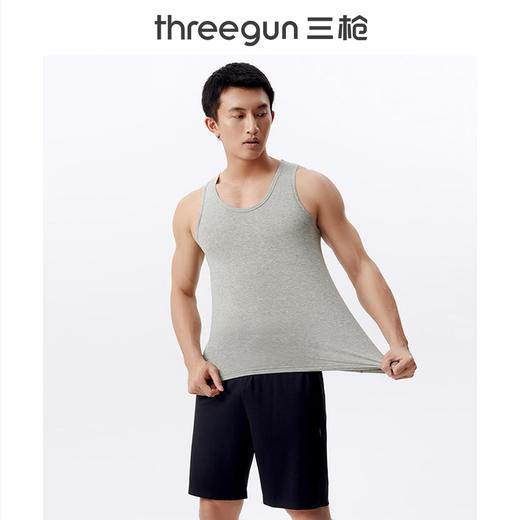 Threegun三枪 高支新疆棉男背心-30611A311 商品图2