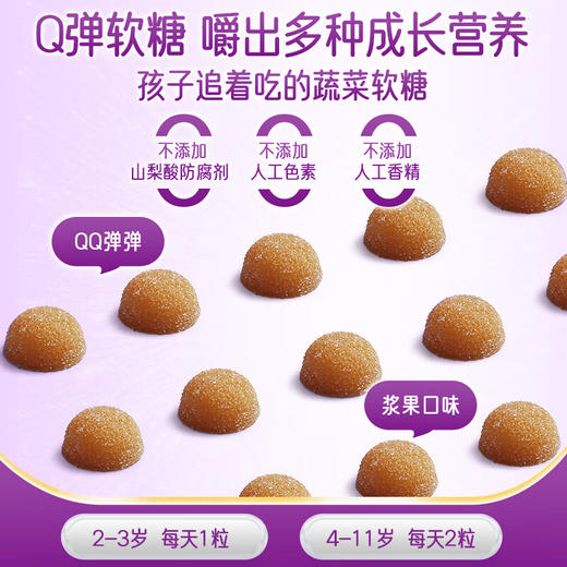 佳思敏（Nature's Way） 维生素c儿童VC 儿童复 合 维生素+蔬菜营养软糖 120粒/瓶 商品图1