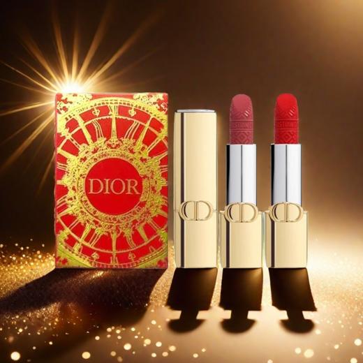 春日限定【热销】迪奥金管口红丝绒999+丝绒720节日限定两件套1.5gx *2 商品图2