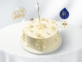 礼品卡【白色恋人】8英寸 BAXY高端进口冰淇淋生日蛋糕