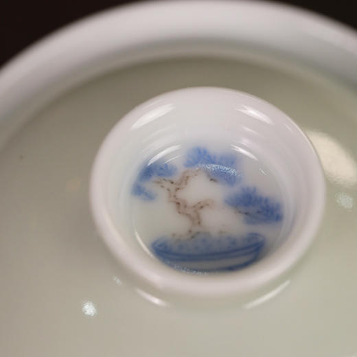 【忘言】豆青釉mini盖碗 曰何文人器 商品图3