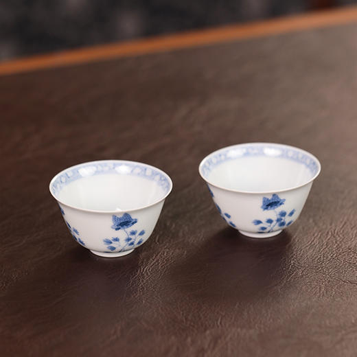 【忘言】 青花花卉小品杯 曰何文人器 商品图2