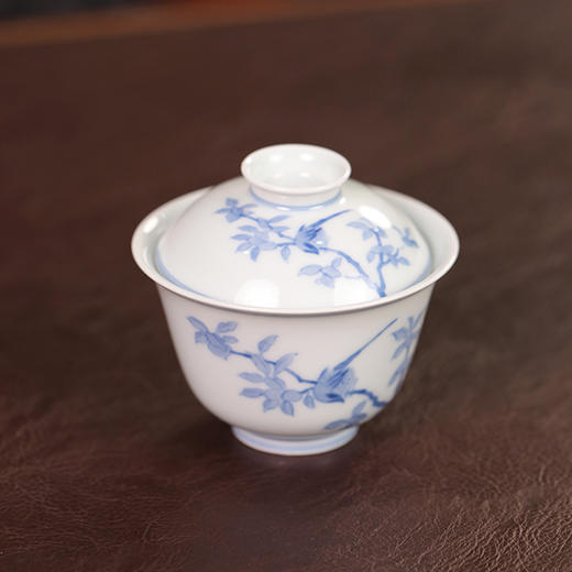 【忘言】拟雍正仿成化青花淡描茶碗 盖碗 曰何文人器 商品图1