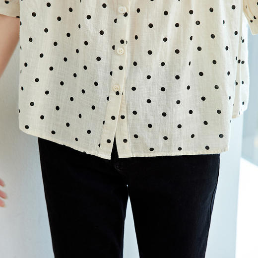 馥迦法式圆领波点纯棉衬衫 商品图11