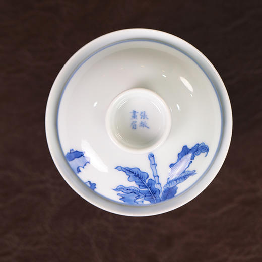 【忘言】 张敞画眉茶碗 盖碗 青花 曰何文人器 商品图4