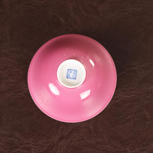 【忘言】胭脂红釉圆柏茶圆 盖碗 曰何文人器 商品图4