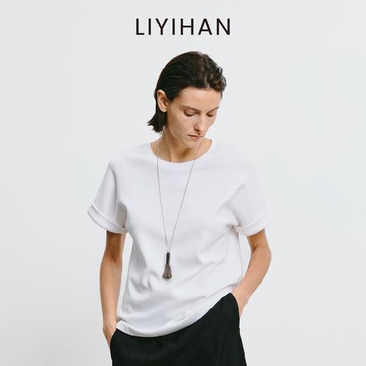 LIYIHAN 2025夏季新款通勤白色T恤女蕾丝短袖设计感小众露背上衣 商品图3