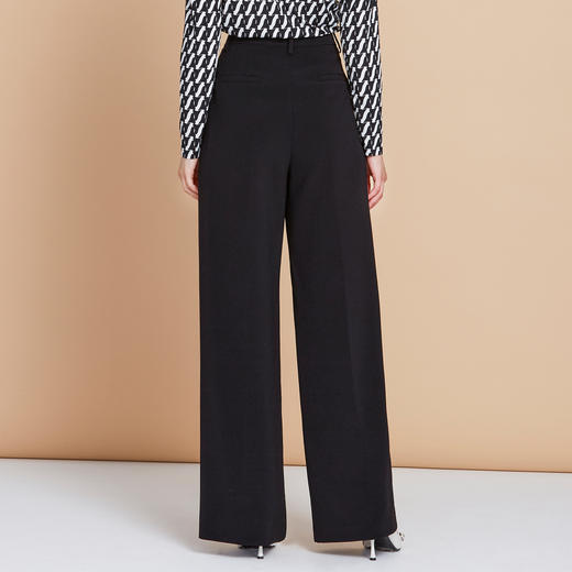 EITIE爱特爱气质通勤休闲裤女宽松显瘦高腰阔腿长裤秋季新款C2505814 商品图4