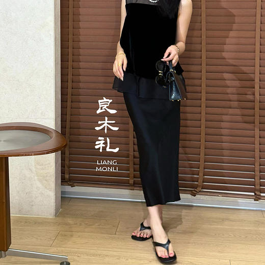 【不换不退】良木礼夏季醋酸半裙（4563） 商品图1