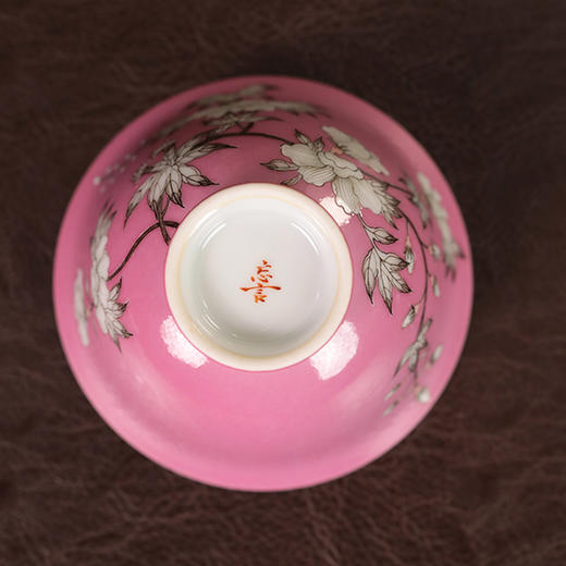 【忘言】胭脂红芙蓉茶碗 盖碗 曰何文人器 商品图4