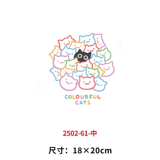 卡通动物小猫烫画印花贴新款DIY热转印胶片A级过粉烫画 商品图5