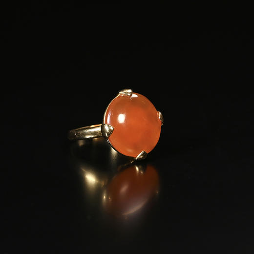 清代红玛瑙“指日高升”戒指 商品图2