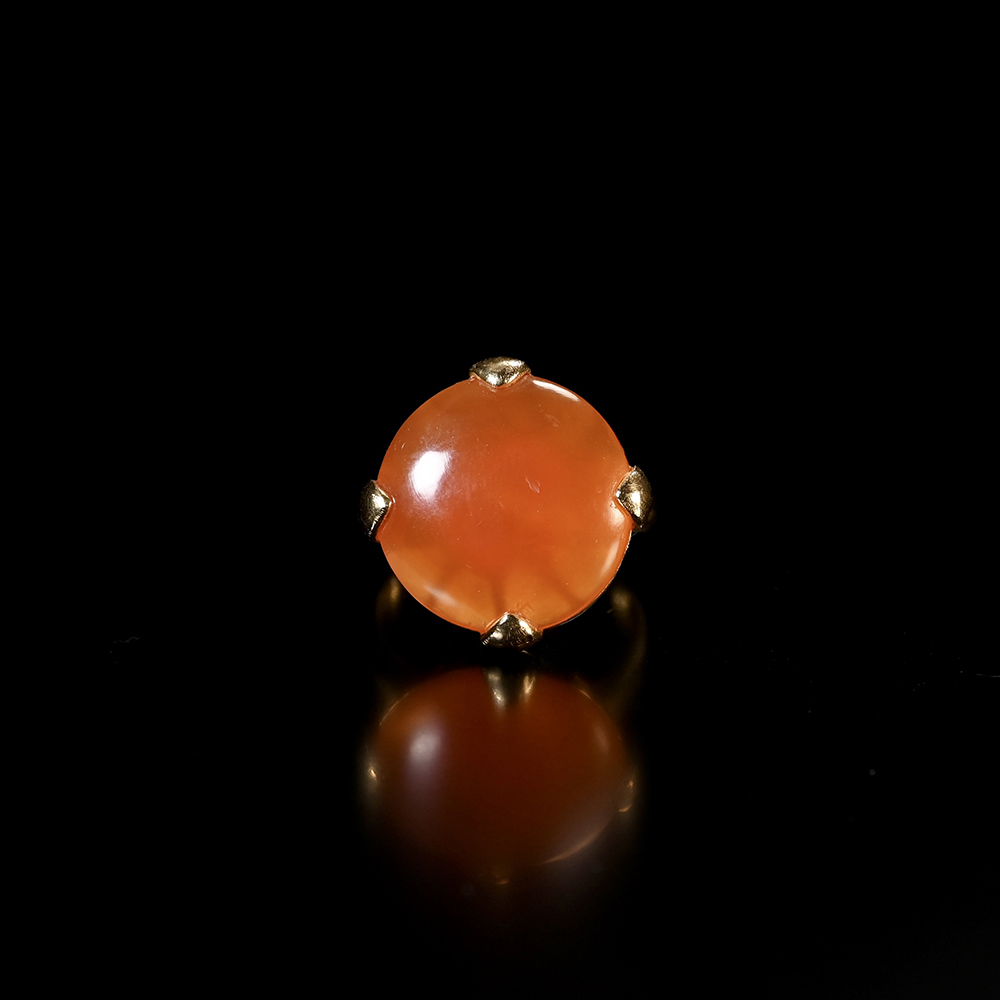 清代红玛瑙“指日高升”戒指