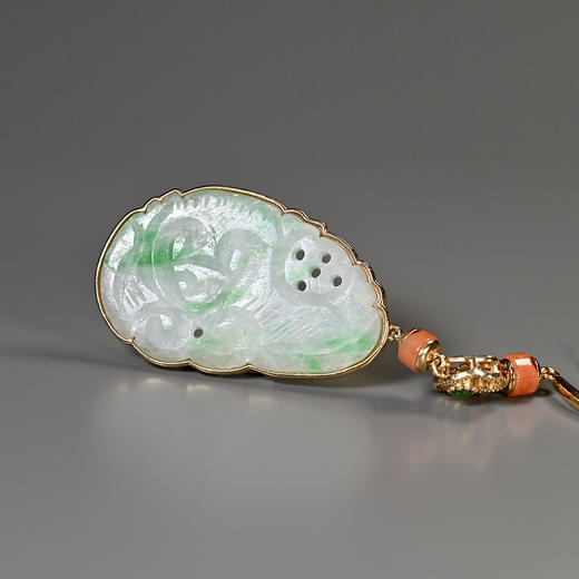 清代翡翠“福在眼前”耳环 商品图5