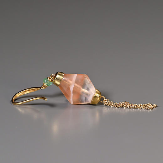 西亚高古薄纱玛瑙“小仙”流苏耳环 商品图6