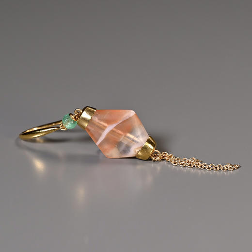 西亚高古薄纱玛瑙“小仙”流苏耳环 商品图7