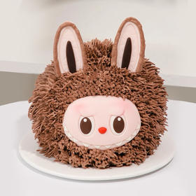 【粽色拉布布】labubu的家族-卡通生日蛋糕