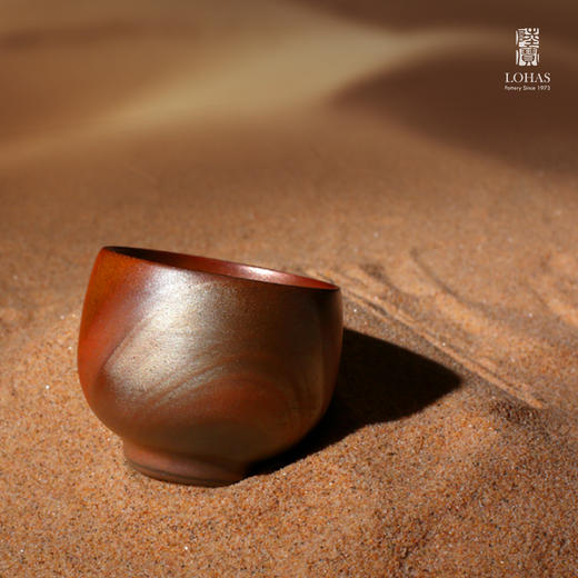 【样品特惠6折，仅1个，无货退款】台湾陆宝柴烧大漠金沙功夫茶杯品茗杯高档主人杯单个礼盒装单杯晚霞杯60ml明月杯70ml长风杯70ml 商品图7