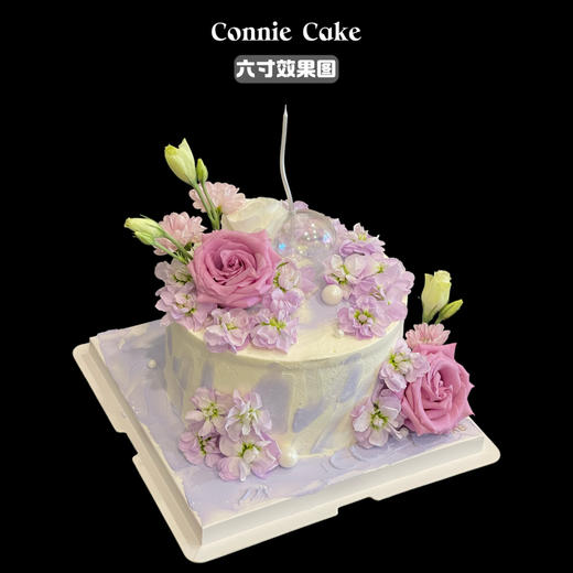 女士鲜花紫色系蛋糕 商品图1
