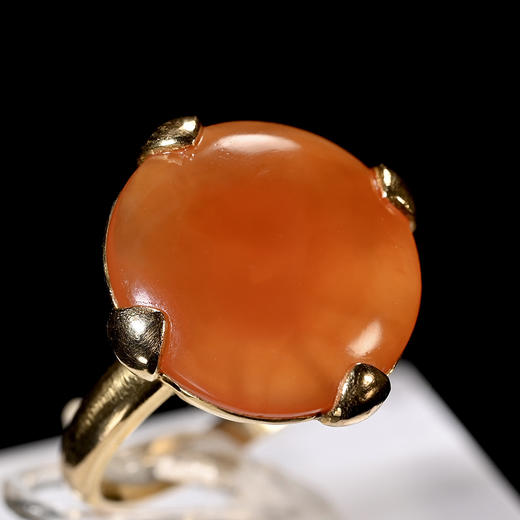 清代红玛瑙“指日高升”戒指 商品图4