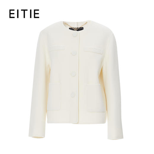 EITIE爱特爱秋季新款干练通勤收腰显瘦舒适时尚毛呢外套7914603 商品图6