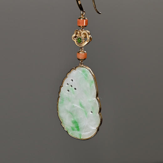 清代翡翠“福在眼前”耳环 商品图2