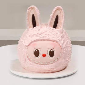 【粉色拉布布】labubu的家族-卡通生日蛋糕