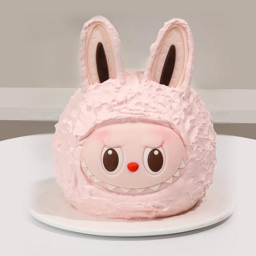 【粉色拉布布】labubu的家族-卡通生日蛋糕 商品图0