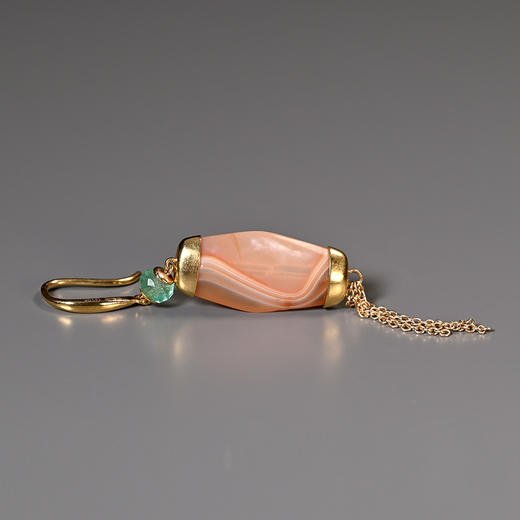 西亚高古薄纱玛瑙“小仙”流苏耳环 商品图5