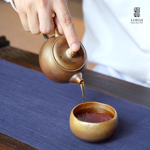 【样品特惠6折，仅1个，无货退款】台湾陆宝柴烧大漠金沙功夫茶杯品茗杯高档主人杯单个礼盒装单杯晚霞杯60ml明月杯70ml长风杯70ml 商品图3