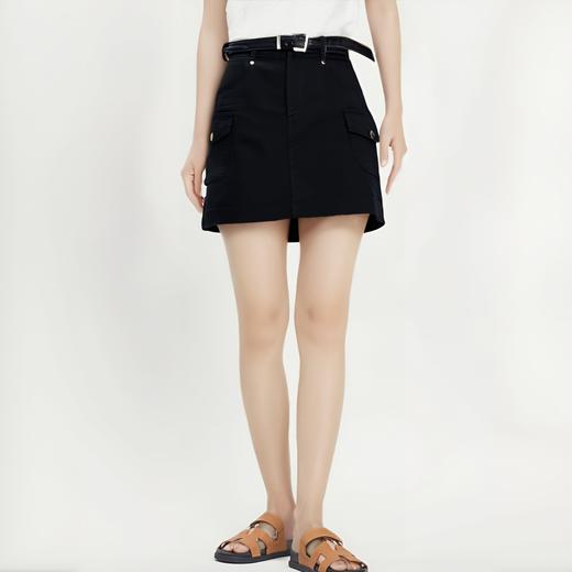 N配腰带工装A字短半裙（黑）夏季151040160321 商品图0