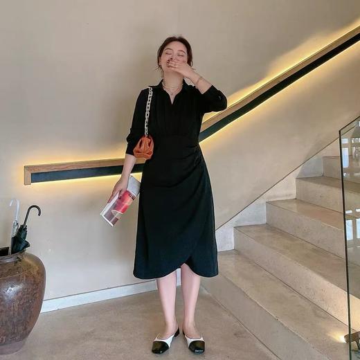 【诗铭洛可】XC7533连衣裙高级感显瘦气场女王裙B7-1 商品图0