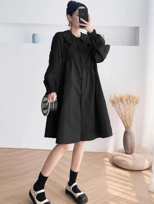  【诗铭洛可】2221连衣裙韩版慵懒风翻领连衣裙 商品图6