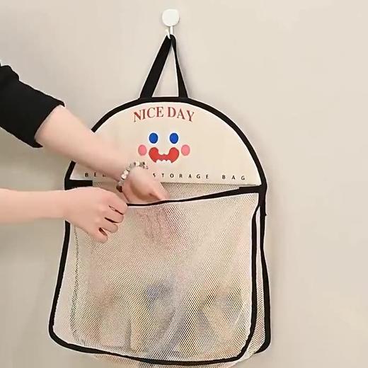 网孔内衣收纳袋储物收纳袋悬挂式衣柜收袋可视透气网面袜子收纳袋1个 商品图0