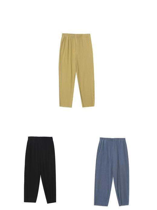 【诗铭洛可】（长款）7316三宅肌理纹小花苞休闲九分裤B5-3 商品图2