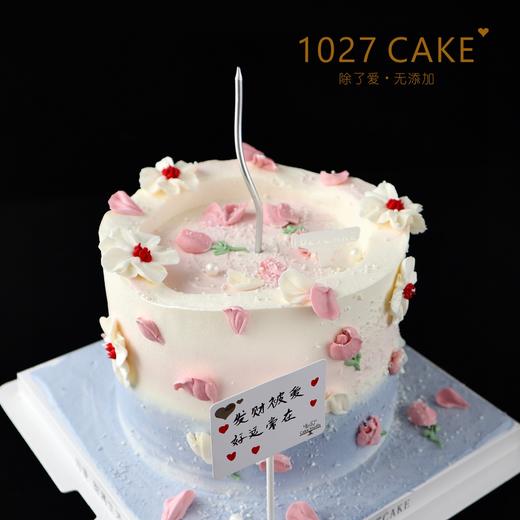 1027CAKE |  粉紫色  裱花蛋糕 刮刀花 商品图2