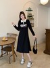 【诗铭洛可】XC7818连衣裙翻领POLO拼色长袖品质裙 商品缩略图2