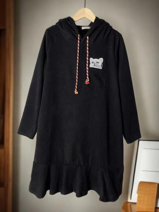 【诗铭洛可】QQ053连衣裙兔耳朵连帽鱼尾长袖裙A15-1 商品图5