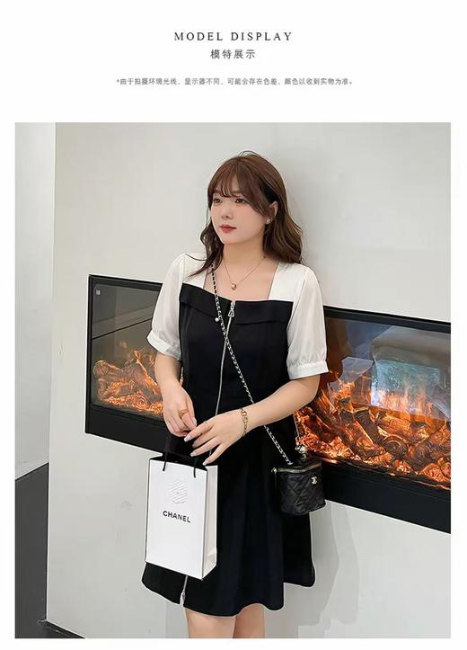 【诗铭洛可】（长款）XCA0013连衣裙暗黑拼色拉链连衣裙B10-2 商品图3