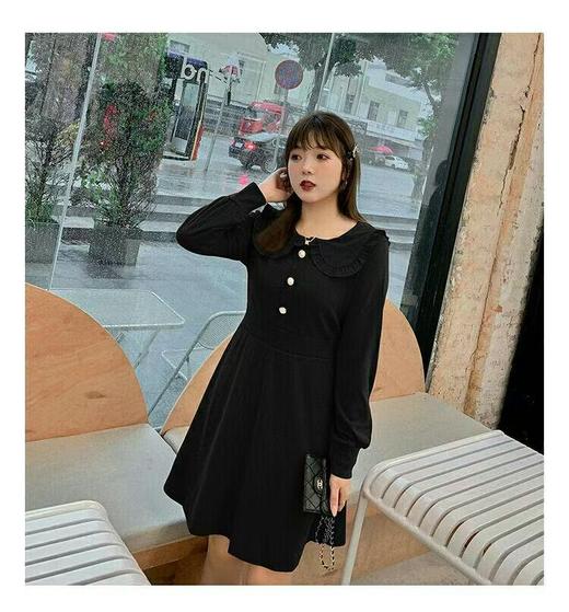 【诗铭洛可】7076连衣裙娃娃领小香风长袖裙B22-2 商品图1