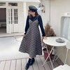 【诗铭洛可】（加绒款）W703连衣裙假两件碎花秋冬裙A1-1 商品缩略图2