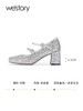 westory2024年春季新款粗跟高跟圆头玛丽珍单鞋优雅气质女鞋W24AE56741 商品缩略图12
