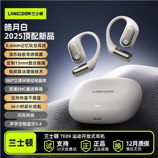兰士顿耳机 TE09米白 开放式运动耳机 商品图2