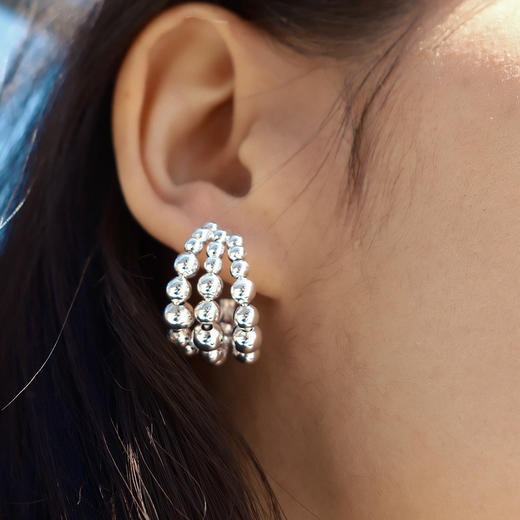 【明星同款】alodia.co 品牌直发 玄珠月影hoop耳圈耳环 设计感精致小众耳饰925银针 商品图2