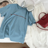 （小眠专属）“瓦尔登湖”蓝T恤  | 显白显瘦、优雅气质，夏日常备款，百搭时髦【72小时发货，周末顺延】 商品缩略图1