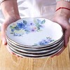 日本进口ceramic和蓝陶瓷甜品碟水果盘日式小吃碟子套装和蓝花音色花边五入盘16.5*2.5cm五入碗11*6.6cm一壶五杯茶具 商品缩略图4