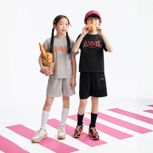 男女童全腰针织中裤夏季新款安奈儿童装EM526244 商品图3
