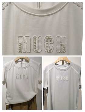 581111字母钉珠棉T