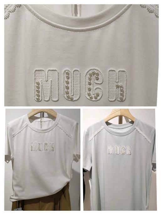 581111字母钉珠棉T 商品图0