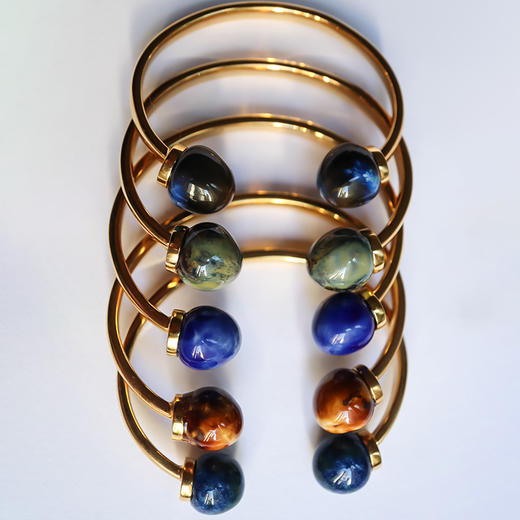 北京仓｜House of Fou-Bon Bon-琥珀色 开口 手镯［土耳其设计师］ 商品图4